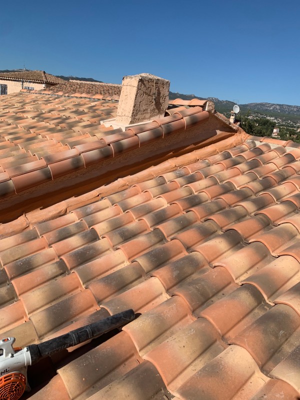 Changement d’une rive en tuiles canal bâti sur une maison Phœnix, France confort à Marseille Par une rive en tuiles à rabat à sec